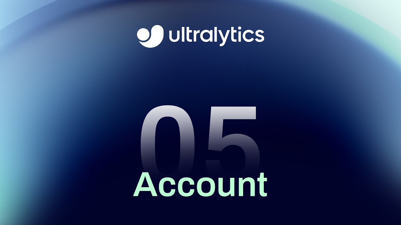 5. Get Started with Ultralytics Platform &ndash; Account