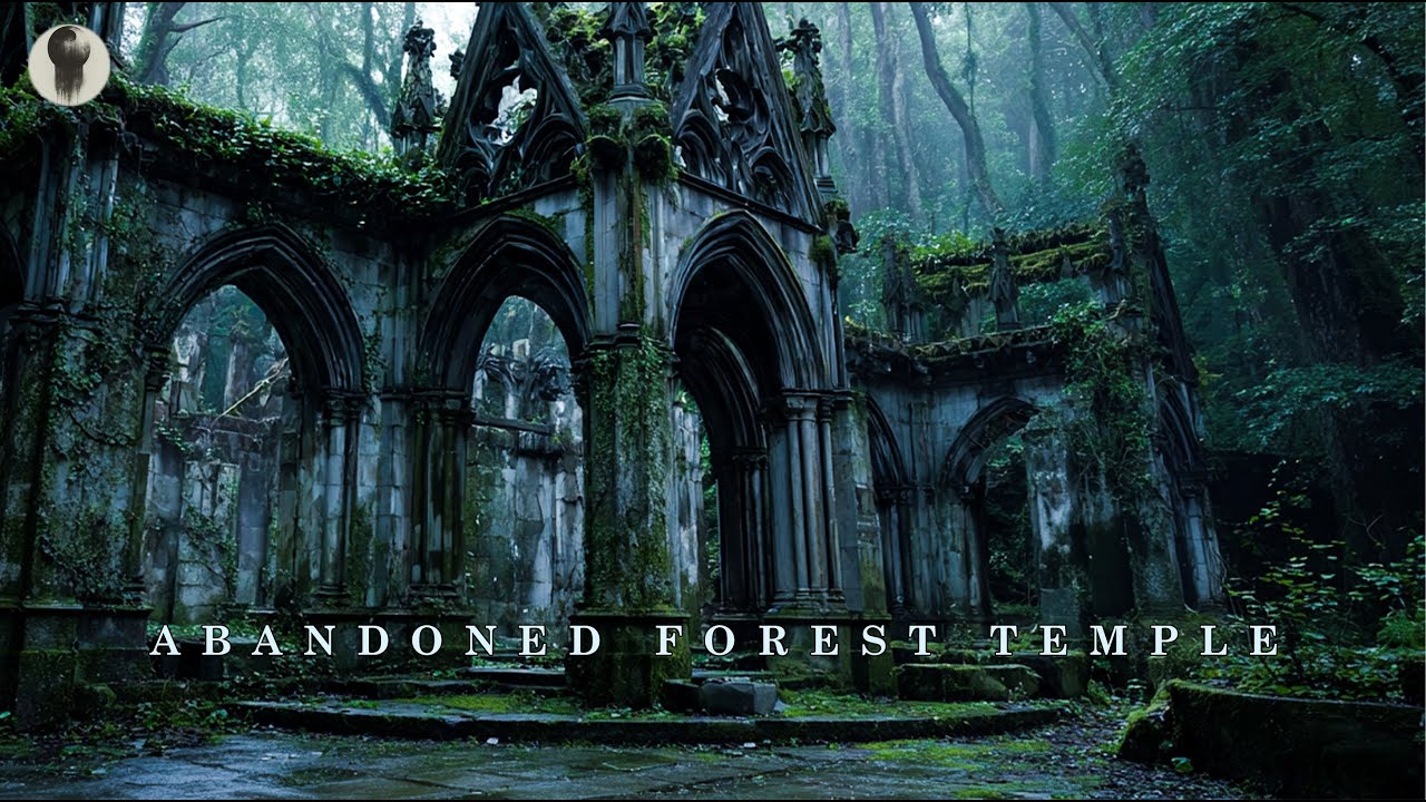 Forgotten Forest Temple at Dawn | Mysterious Bird Ambience & ASMR Sounds