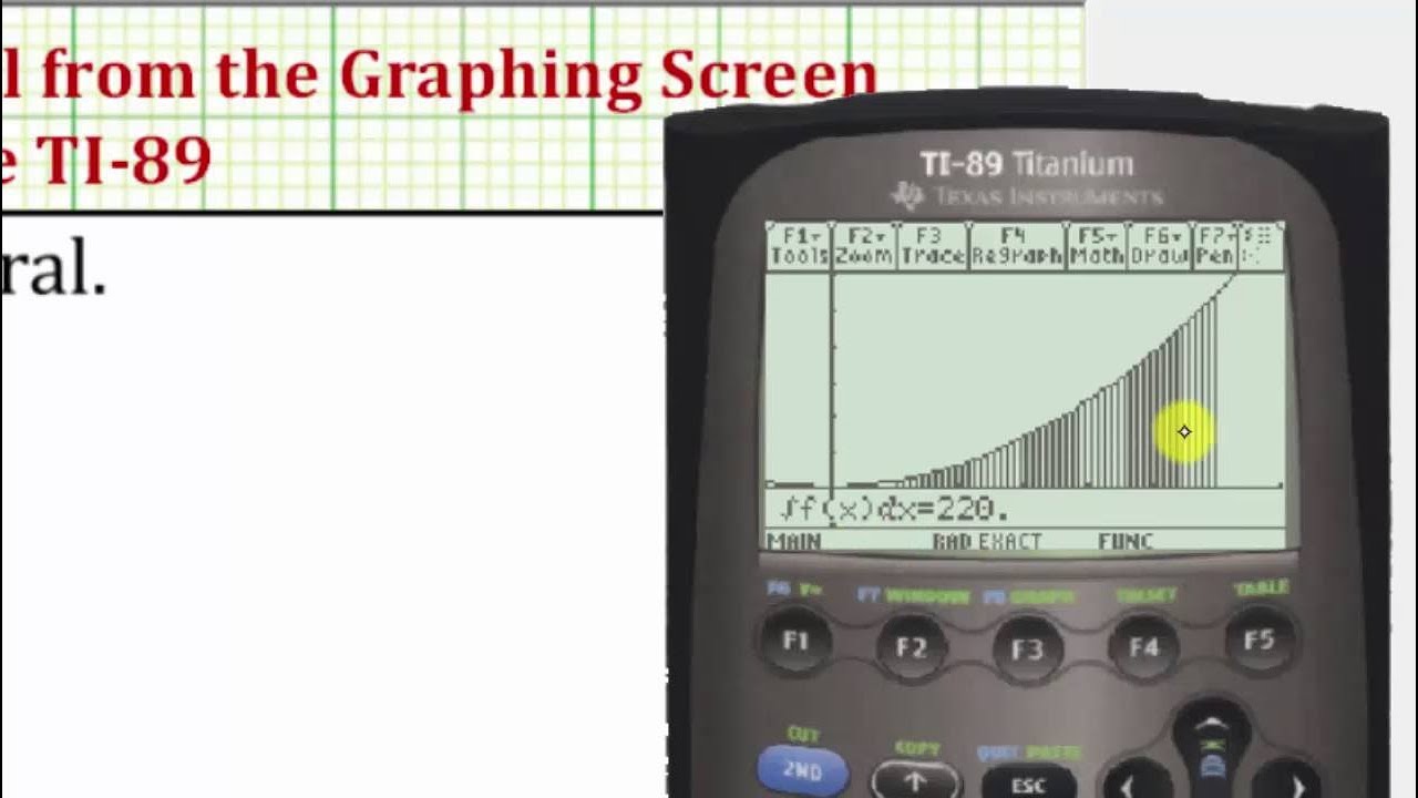 Graficar y evaluar una integral definida en la TI-89