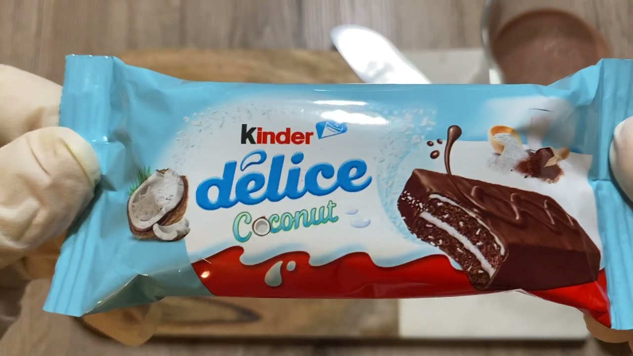 [ASMR] KINDER DELICE COCONUT Cake