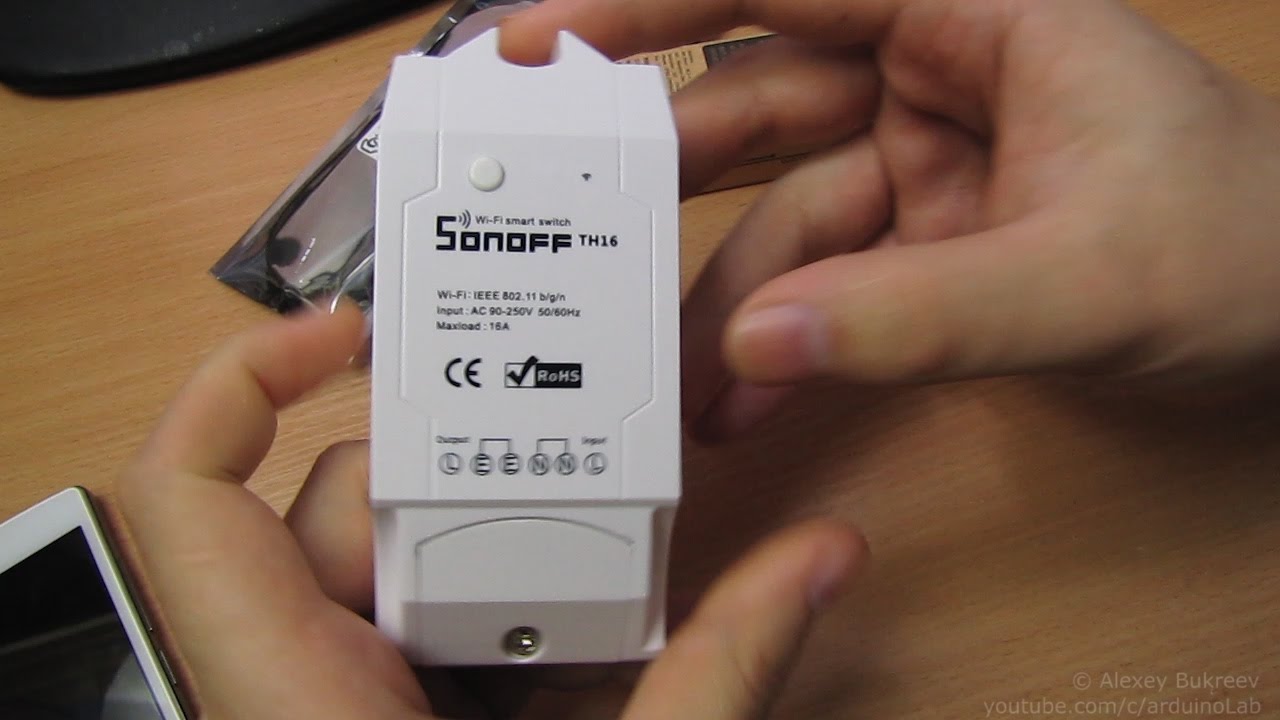 Беспроводной WiFi выключатель\термостат Sonoff TH 10/16 от ITEAD
