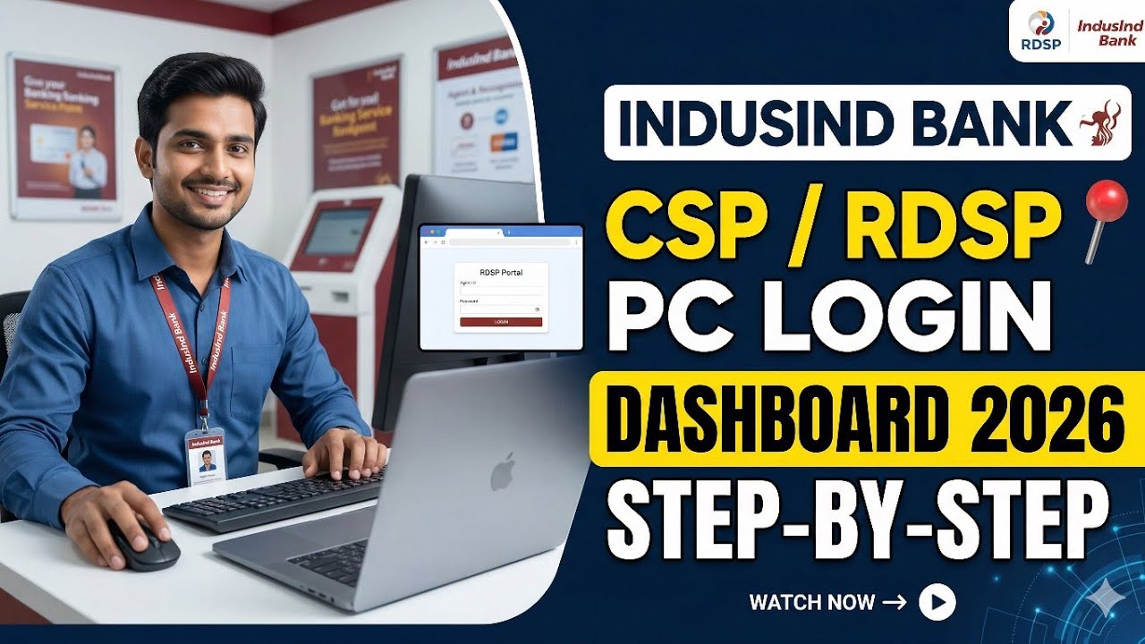 📌Indusind Bank CSP Login PC 2026 | RDSP Pc Login Dashboard | How To Indusind Login Laptop/PC | RDSP