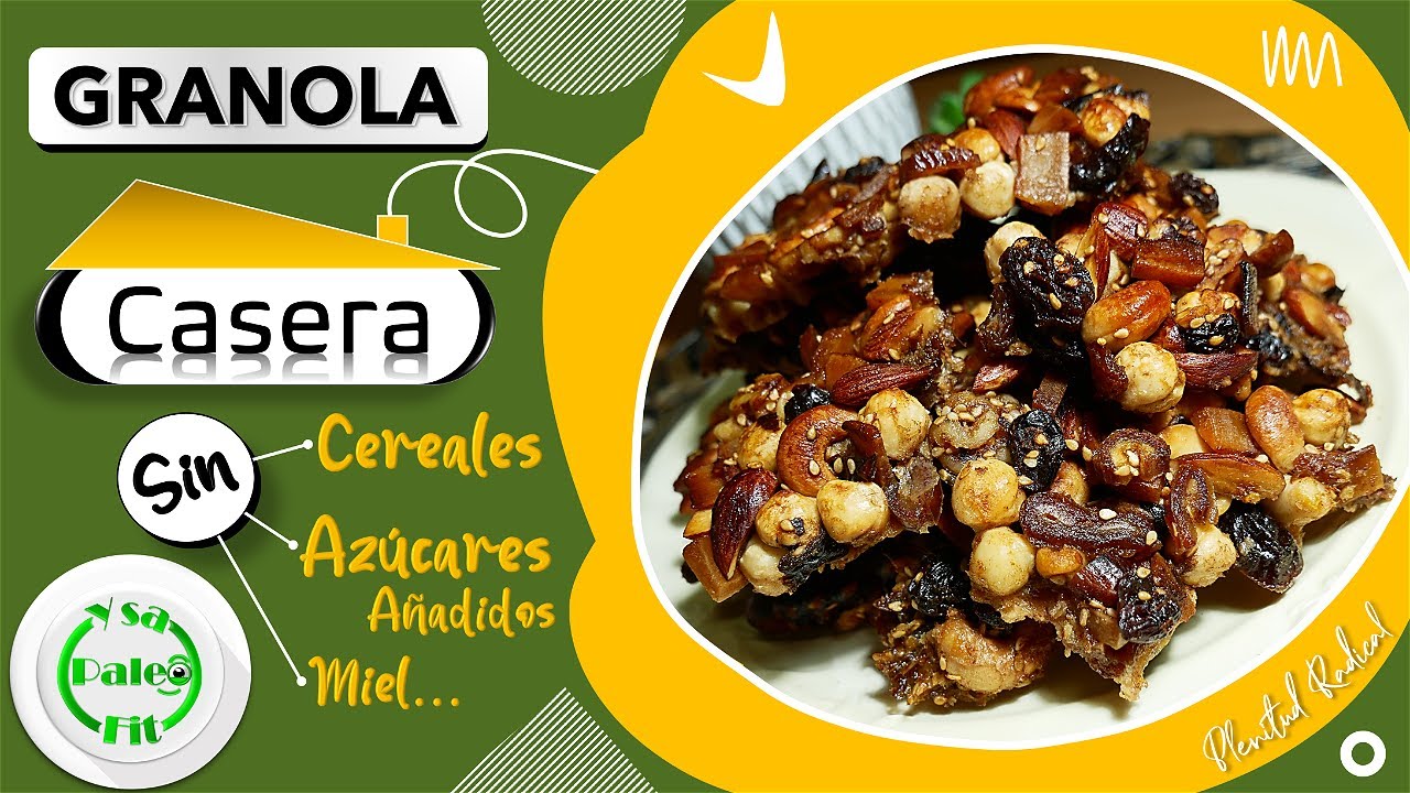 Granola CASERA SIN CEREALES, SIN AZÚCARES AÑADIDOS NI MIEL… Versión FIT 💪