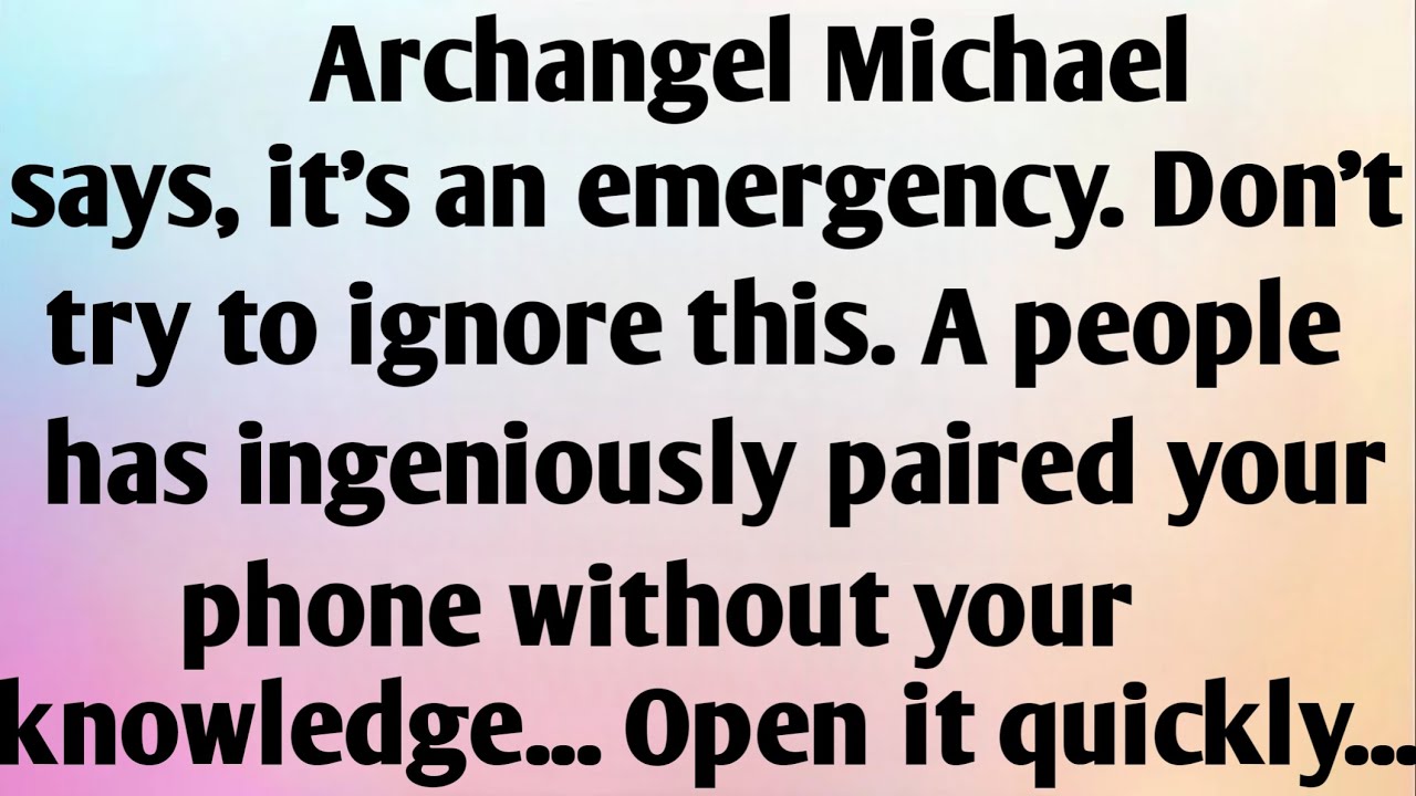 ARCHANGEL MICHAEL SAYS, A PEOPLE HAS...