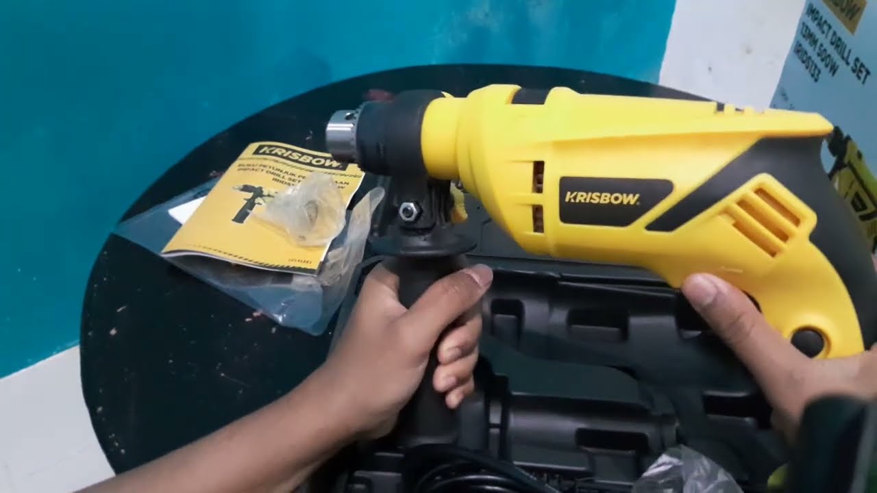 UNBOXING .19 : Review Bor Tembok Krisbow Impact Drill Set dan Tutorial cara pemakaiannya