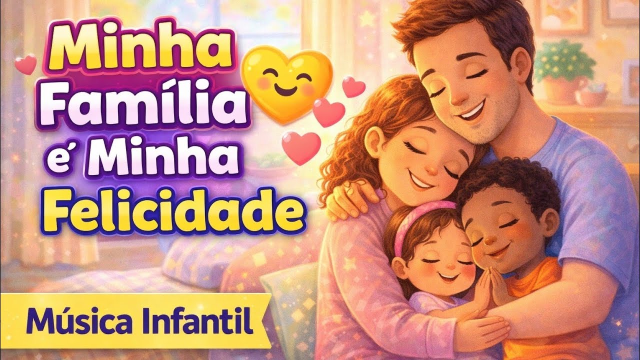 Minha Família é Minha Felicidade 💛 | Música Infantil sobre Amor Familiar