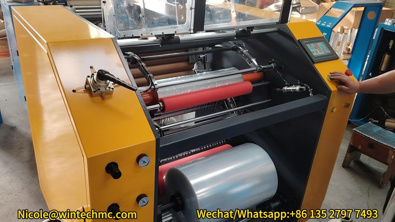 Customized Auto Hand Roll PE Stretch Film Rewinder，Practical Small Roll PE Stretch Film Rewinder