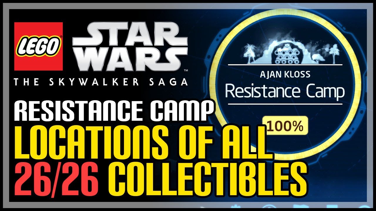 All Ajan Kloss Resistance Camp Collectibles LEGO The Skywalker Saga (100% Guide)