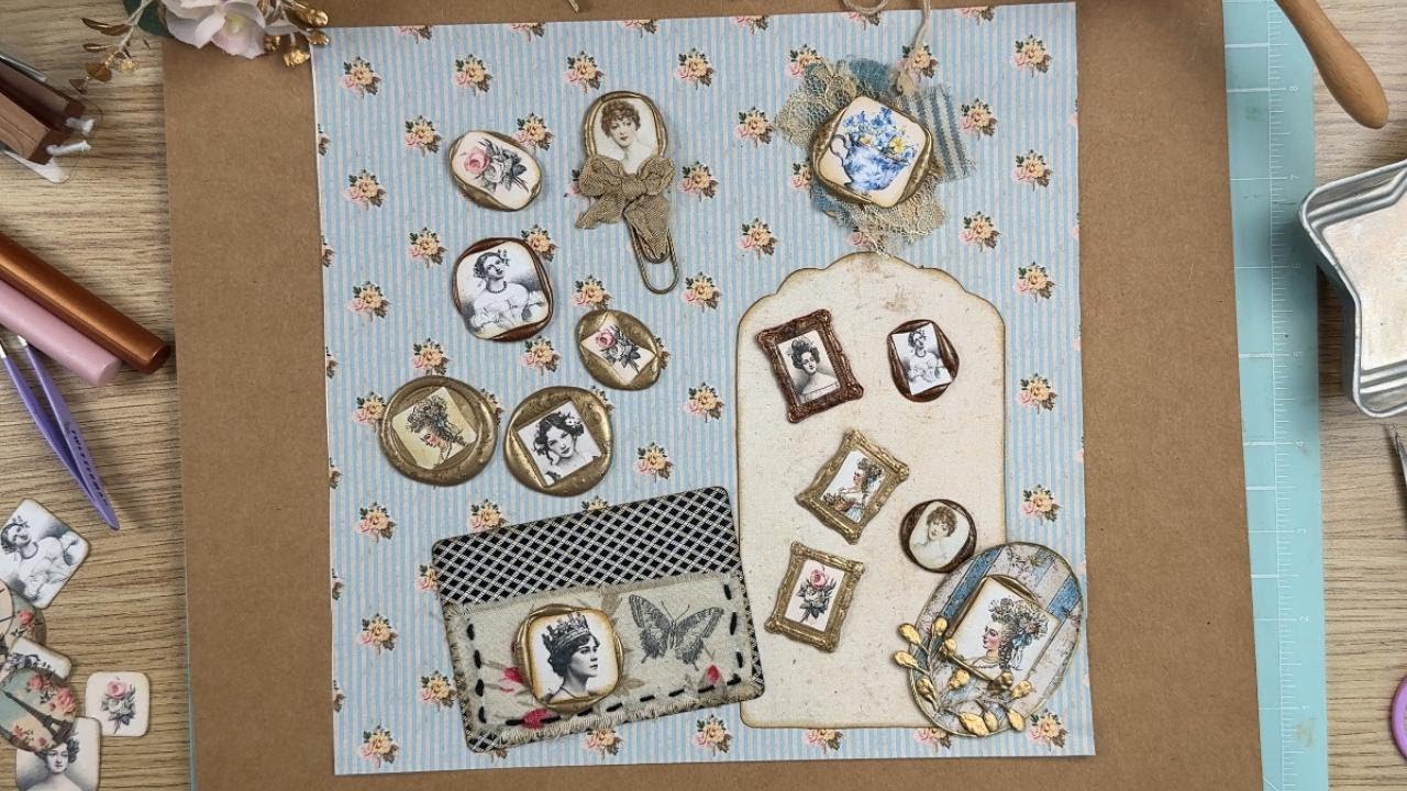 Wax, Glue,& Paper Magic/Handmade Junk Journal Ephemera/Slow Craft