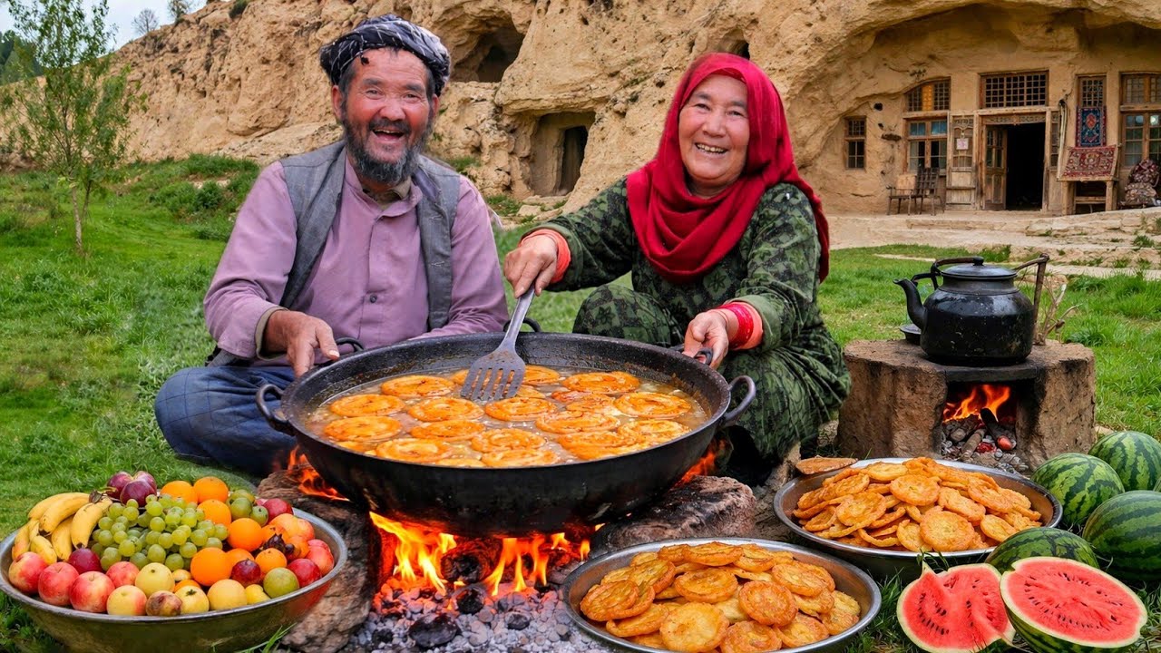Традиционная деревенская жизнь в пещере: рецепт афганских джалаби | Деревенская жизнь в горах