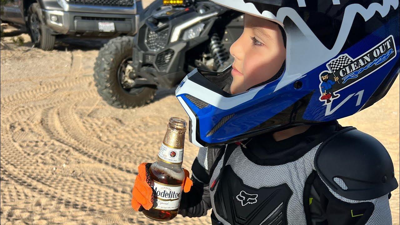 Sheepey Race Canam broke the front the differential and rear axles with a 5 year old in the Canam