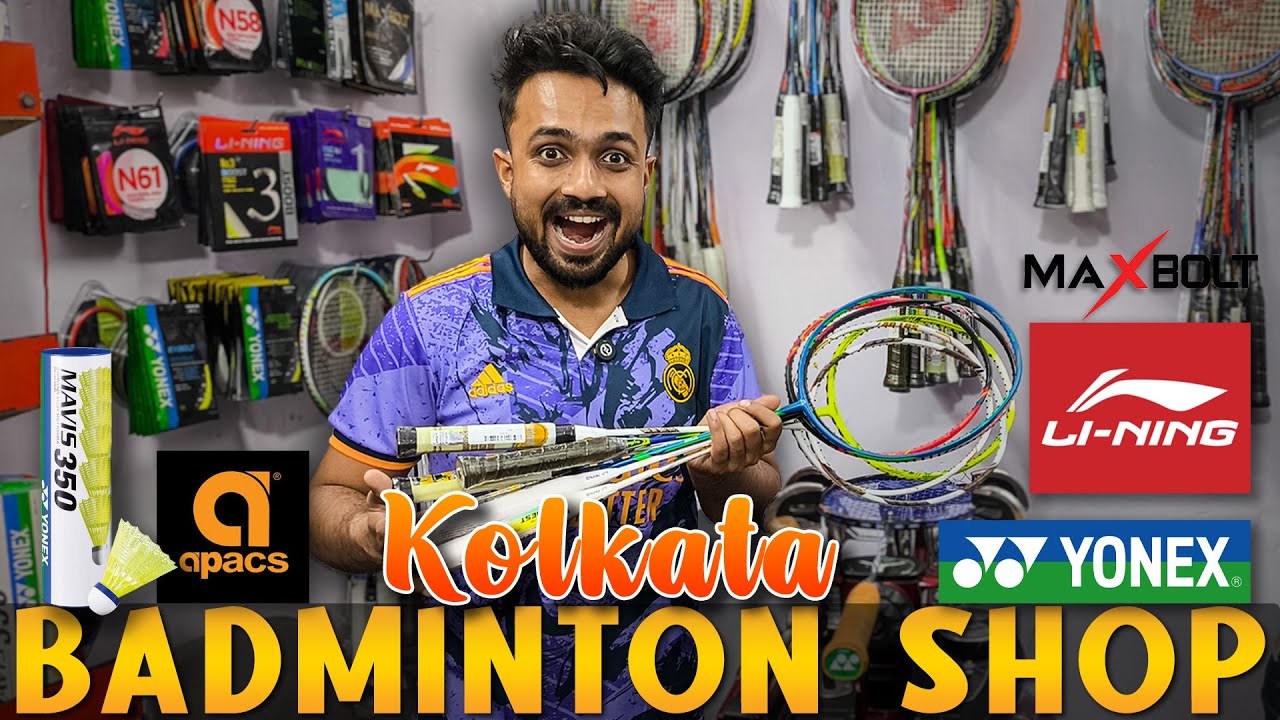 Badminton Shop Kolkata 🏸| Li-Ning Yonex Apacs MaxBolt Racket | Kushal Badminton Stringing Service