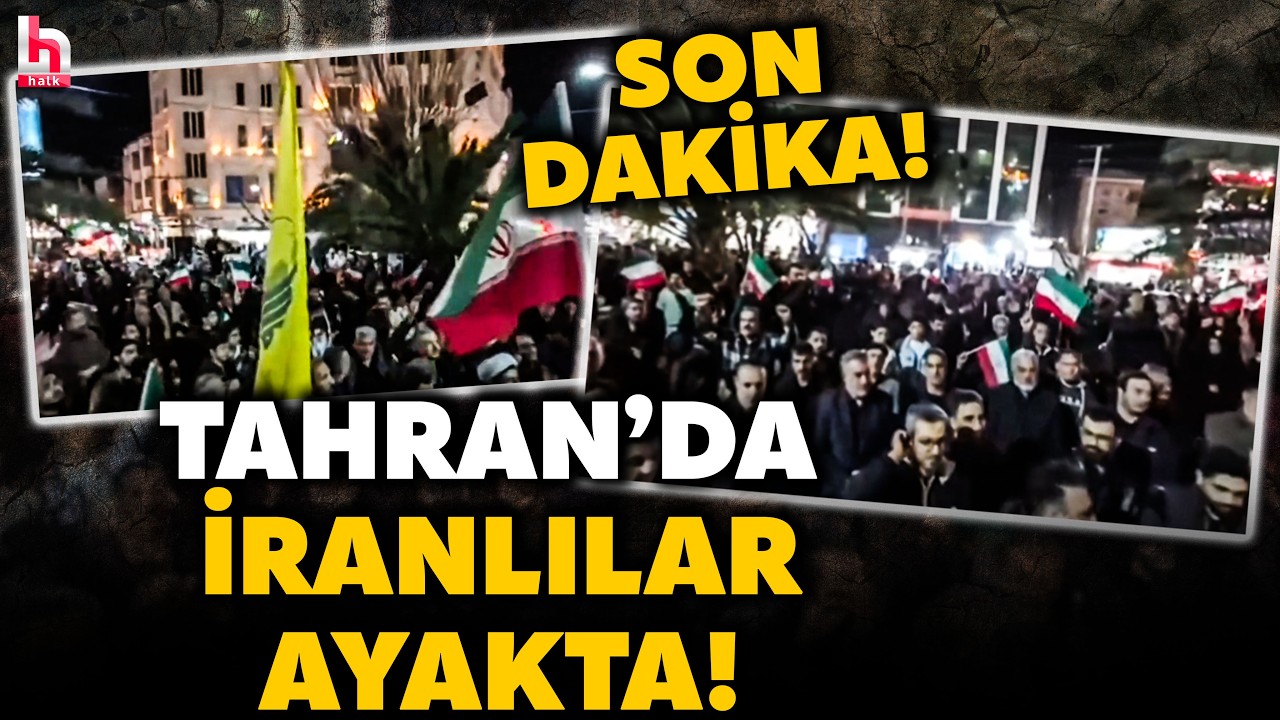 SON DAKİKA! TAHRAN MEYDANLARINDA DEV PROTESTO! İranlılar ABD ve İsrail'e karşı meydanlara aktı!