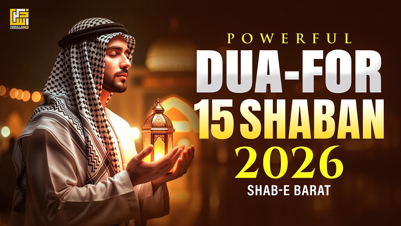 15 SHABAN NIGHT DUA 2026 | SPECIAL SHAB E BARAT DUA BEAUTIFUL RECITATION | ZIKRULLAH TV #shabebarat
