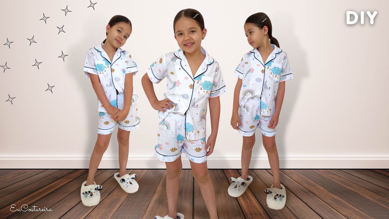 DIY Como fazer pijama americano infantil ✨
