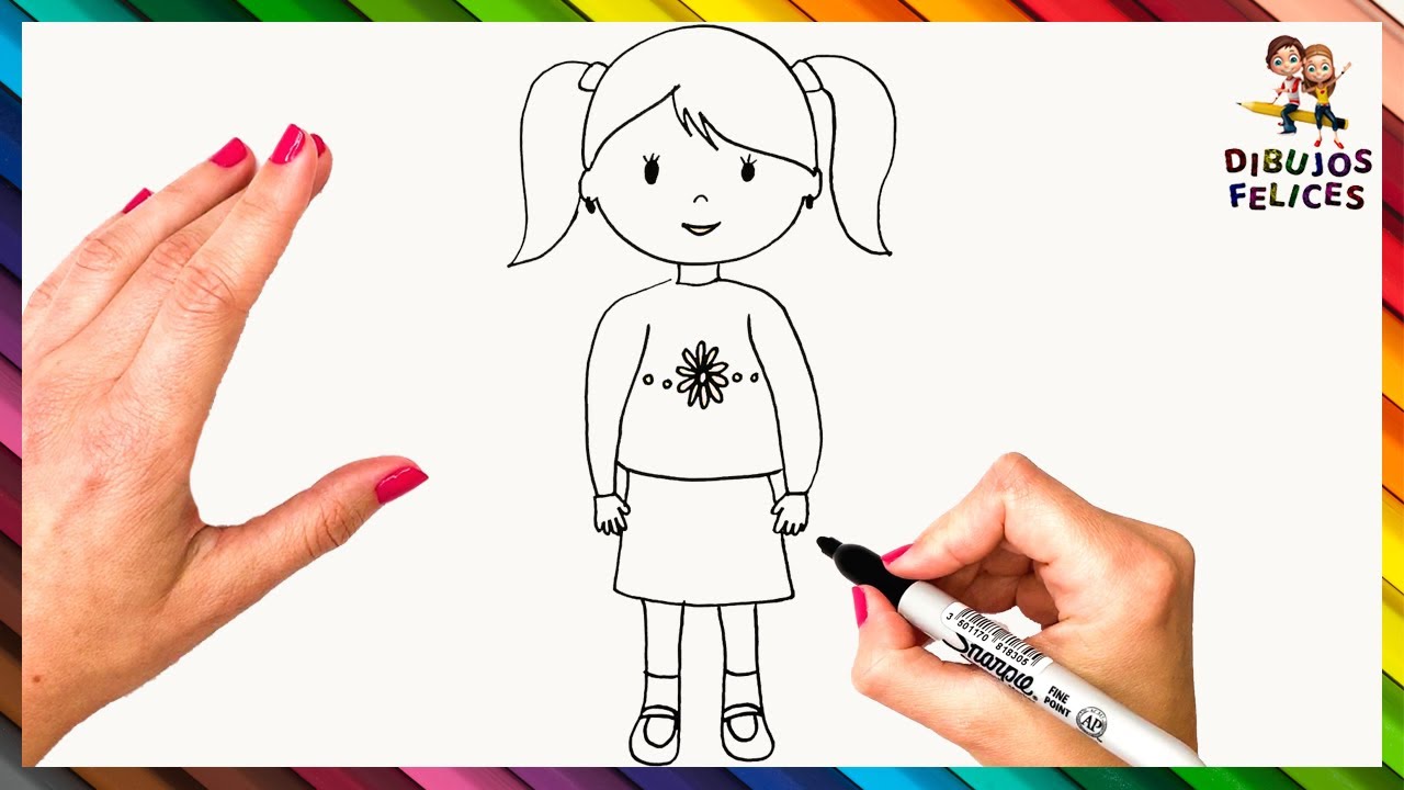 C&oacute;mo Dibujar Una Ni&ntilde;a Paso A Paso 👧 Dibujo F&aacute;cil De Ni&ntilde;a