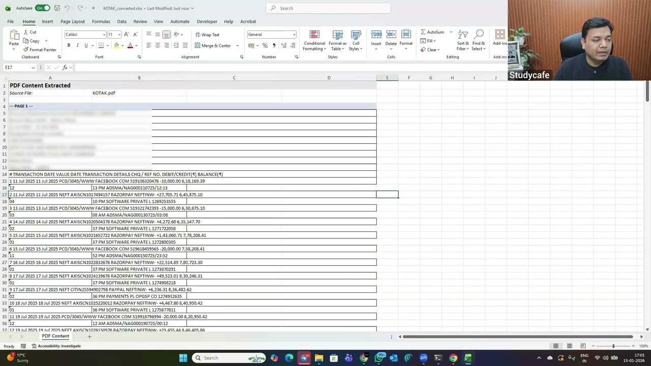 Как ИИ может мгновенно конвертировать банковские выписки из PDF в Excel #финансы #банк #ИИ #Excel