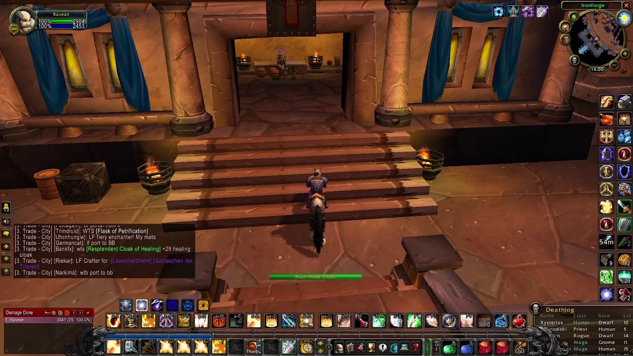 Hardcore classic paladin gameplay day 27. we must push to get 55 for today. (sigh)