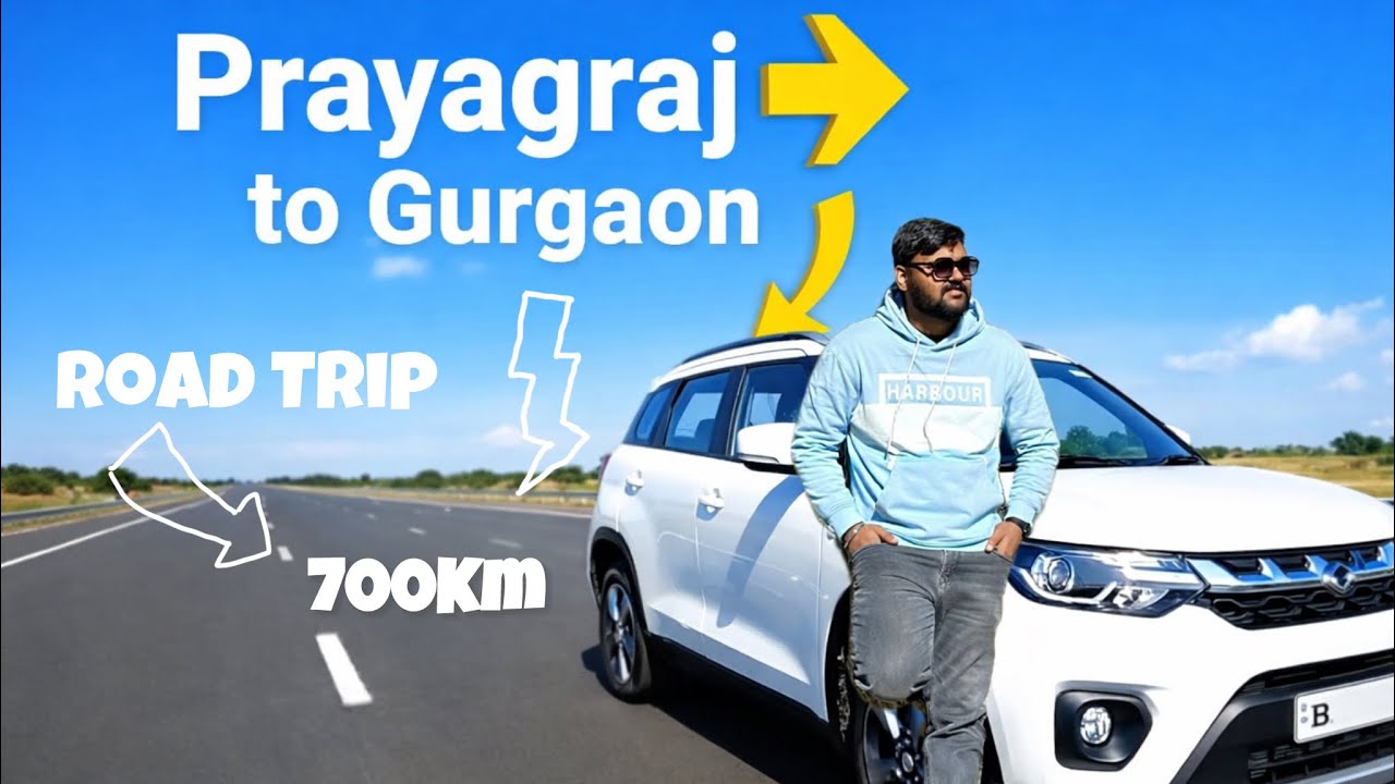Prayagraj to Gurgaon Road Trip in Brezza | कितना देती है असली माइलेज? #tata #tatasierra2025 #nexon  