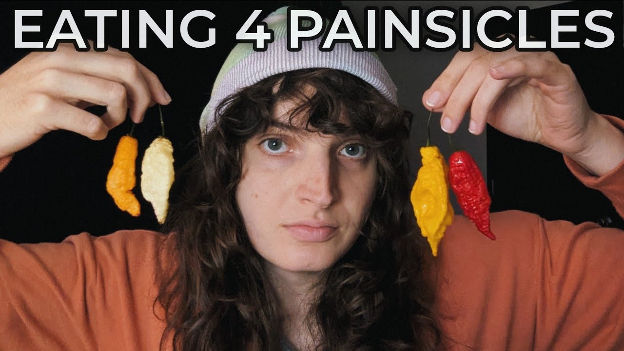 EATING 4 KINDS OF PAINSICLE PEPPERS FROM ATOMIC PEPPER SEEDS
