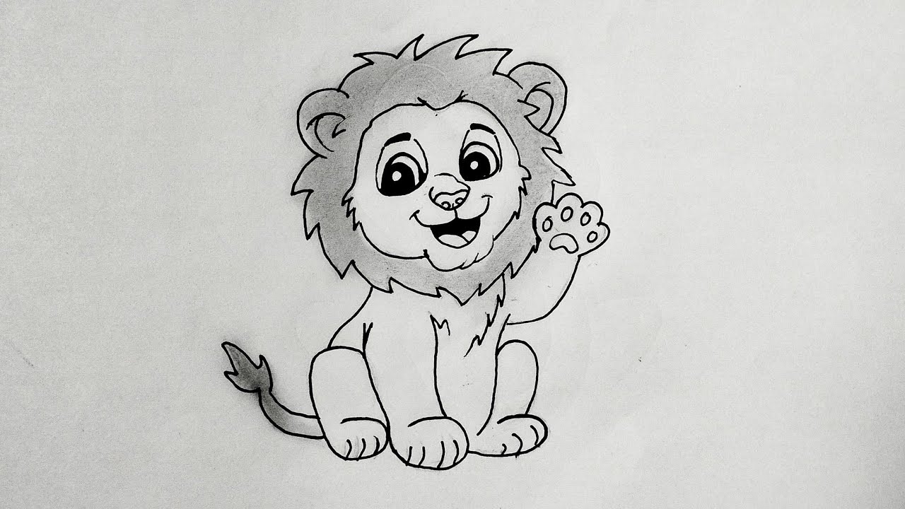 Easy Cute Lion Drawing for Kids 🦁 | Step by Step