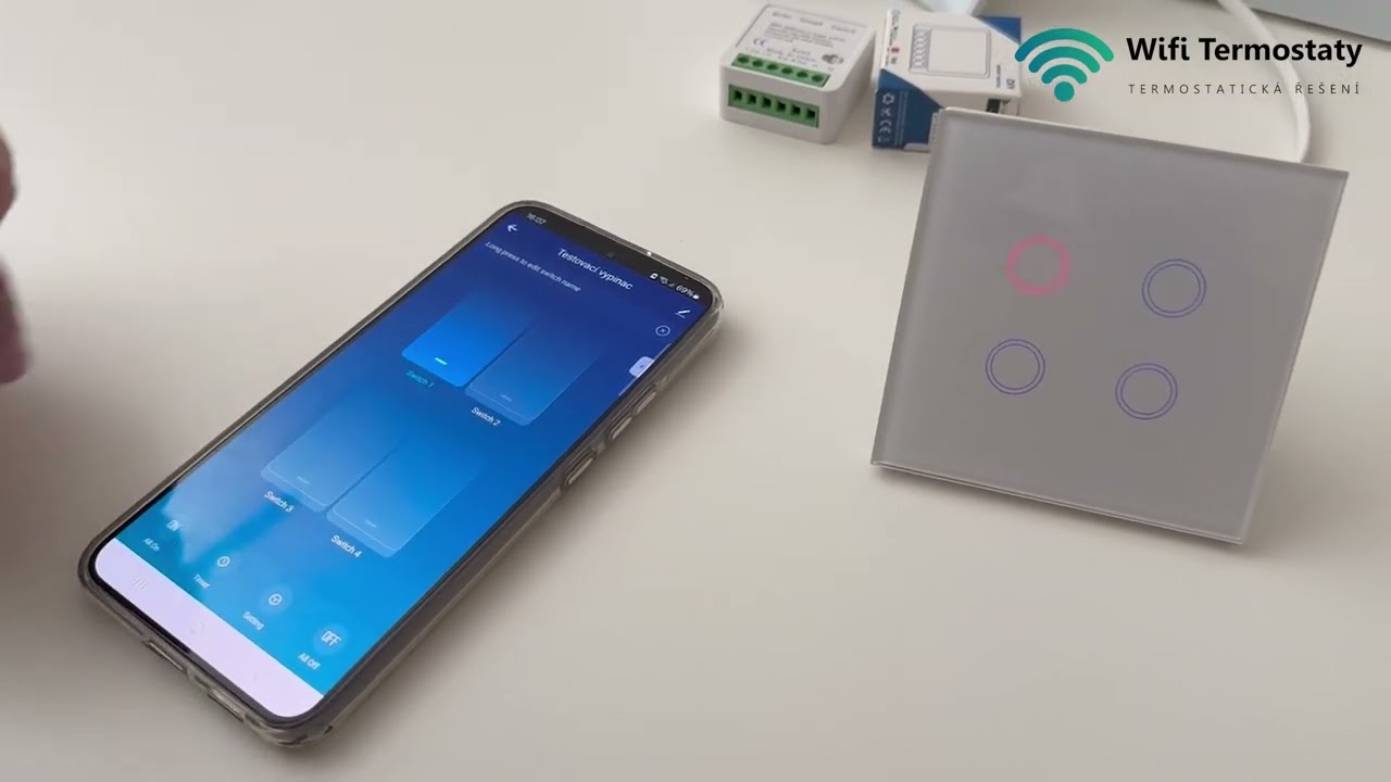 Vypínače Designo Smart Home - recenze, návod, vysvětlení schodišťového vypínače.