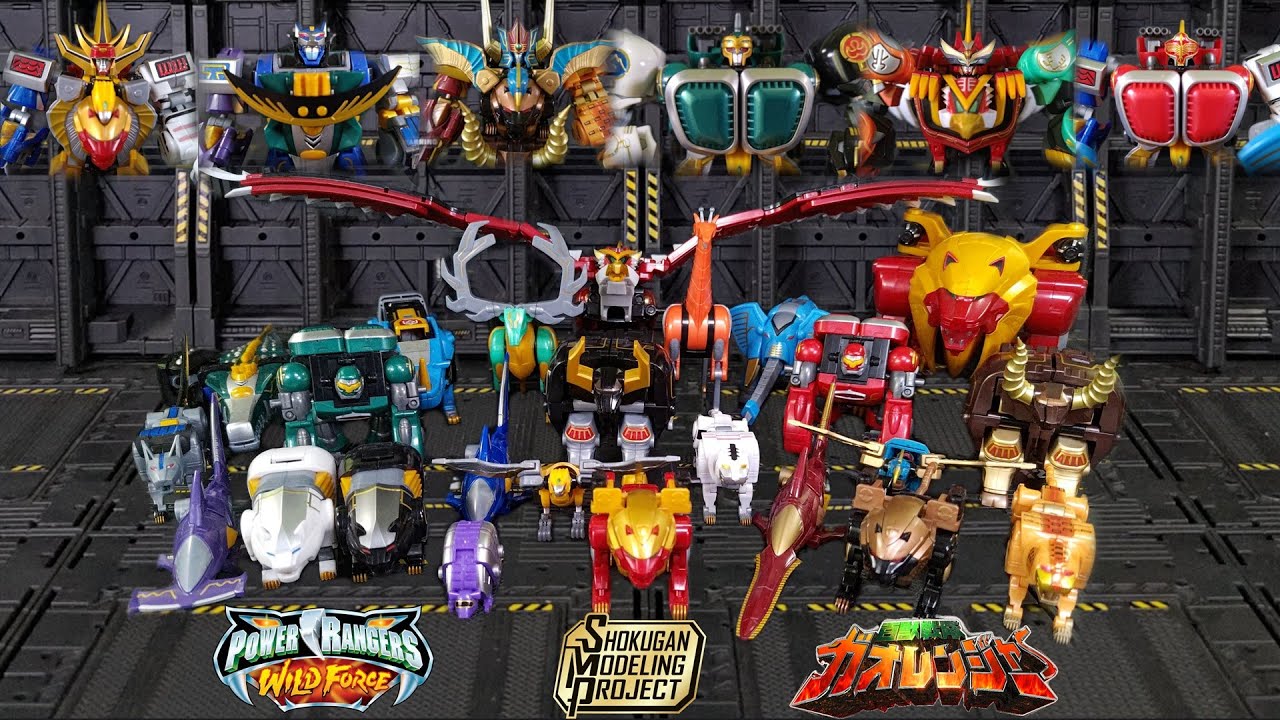 ALL GAORANGER MECHA / WILD FORCE  MEGAZORD - BANDAI SHOKUGAN MODELLING PROJECT (SMP)