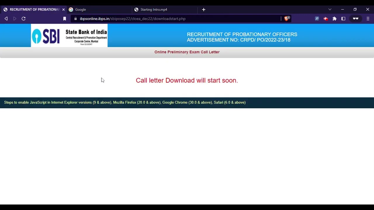 SBI PO Prelims Admit Card 2022 (Out) - Download SBI PO 2022 Admit Card Here