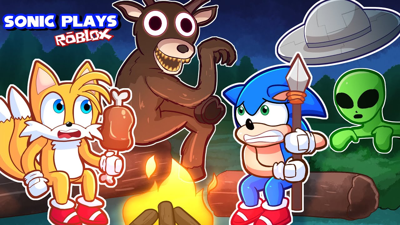 🦔 ESCAPE NEW ALIENS IN 99 FOREST WITH TAILS! | Sonic Plays Roblox 99 Nights In The Forest Update