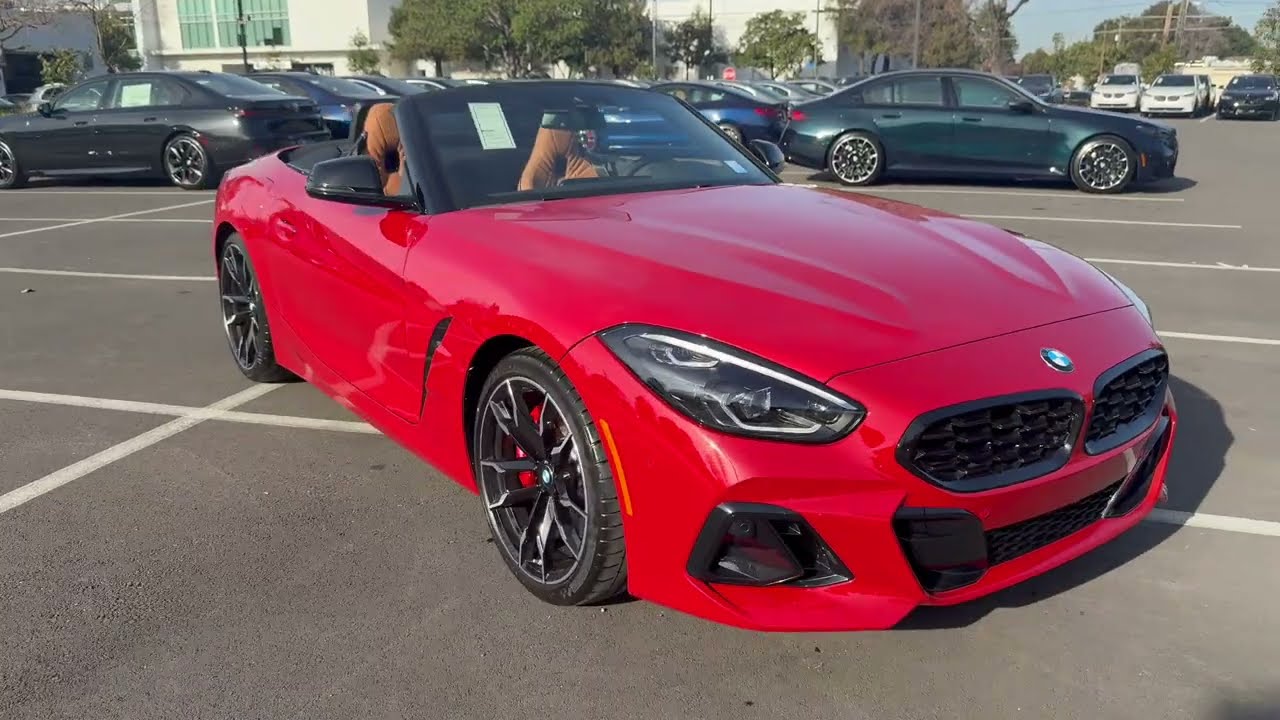 Представляем Nissan Z4 M40i 2026 года с механической коробкой передач в цвете San Francisco Red | 4K