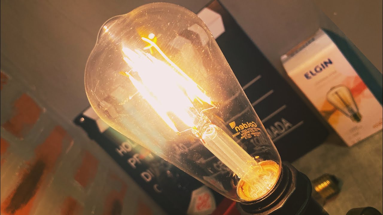 L&acirc;mpada Retr&ocirc; Filamento Led 4w ST64