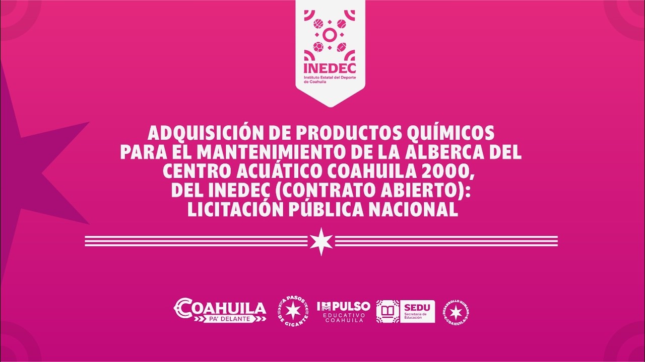 Licitación - Adquisición de Químicos para la alberca del CAC2000
