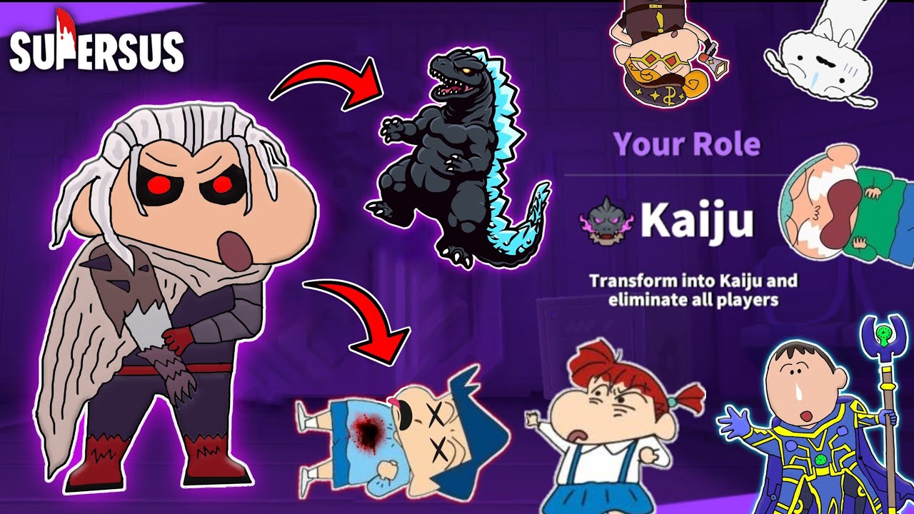 Shinchan Became Kaiju In Super Sus 😱🔥 | Shinchan Playing Among Us 3D | Funny Game 😂