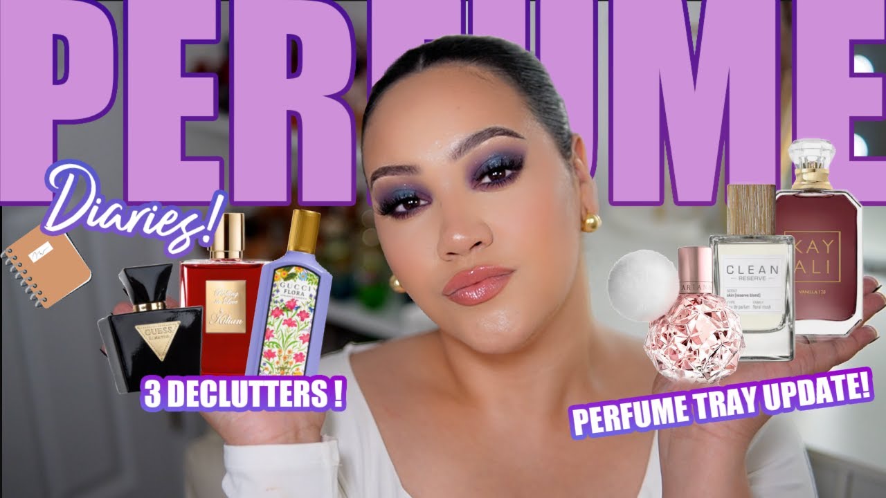 PERFUME DIARIES! 📒 3 DECLUTTERS! + TRAY UPDATE! PERFUMES I HAVE BEEN WEARING THIS MONTH ✨ AMY GLAM