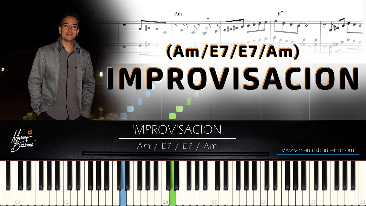 🎹 SOLO DE PIANO (Am) - EJERCICIO DE IMPROVISACIÓN [Am / E7 / E7 / Am]