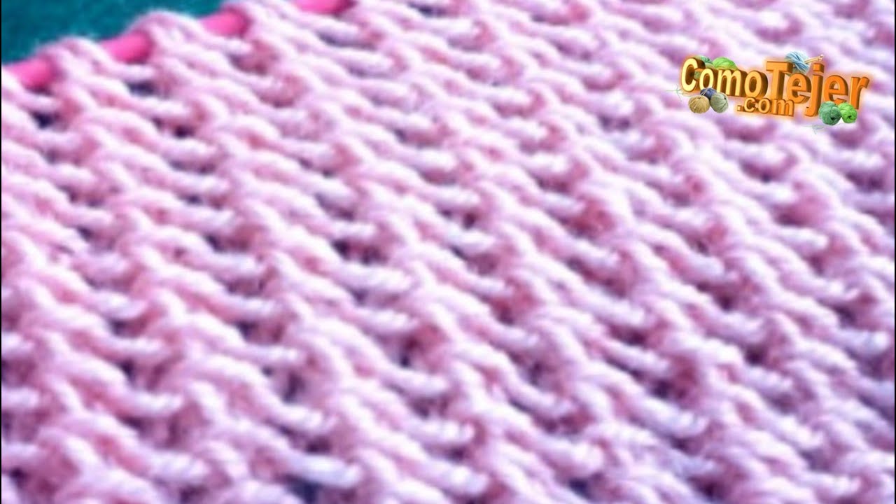CómoTejer Puntada 1 Sola Carrera Reversible Knitting 2 agujas.tricot, palitos (701)