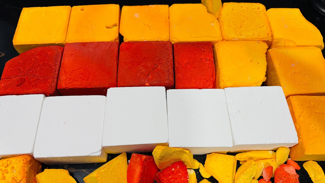 Fresh Dyed Gym Chalk ASMR Crush | Satisfying Dyed Chalk Crush For Relux 