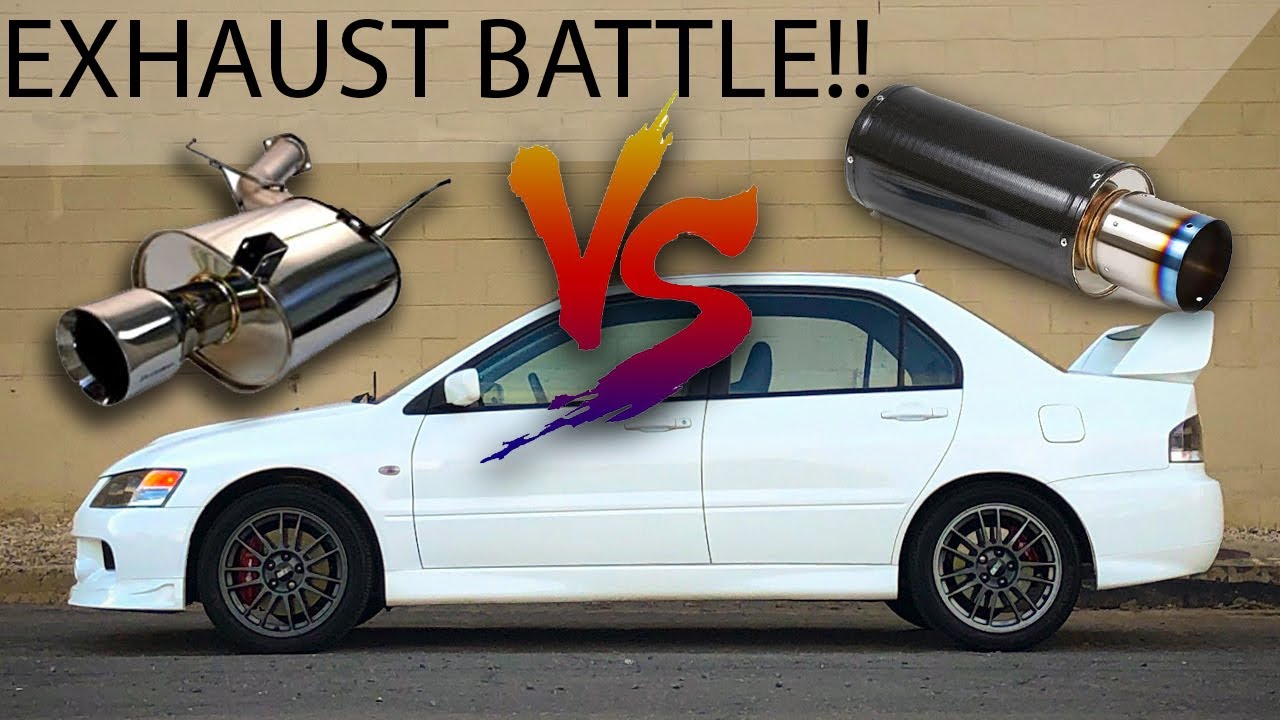 EVO 9 MR EXHAUST COMPARISON - HKS Carbon Ti vs. Tanabe Medelion Exhaust