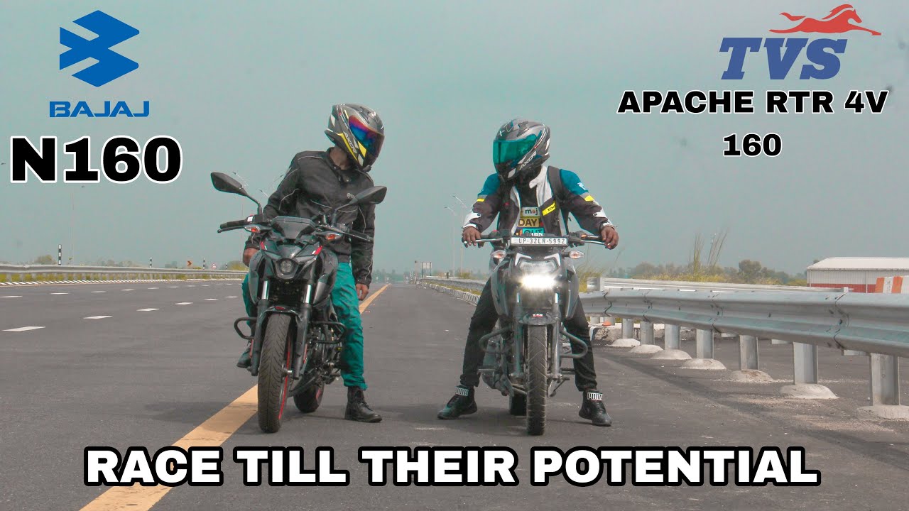 BAJAJ N160 2022 VS TVS APACHE RTR 160 4V 2021 [ LONG RACE ]