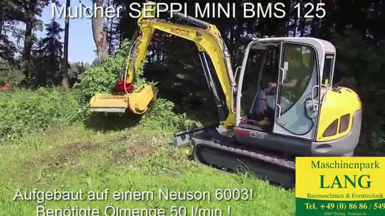 Forstmulcher Seppi Mini BMS 125 an einem Wacker Neuson 6003 Kettenbagger DEMO @ Lang Machinery