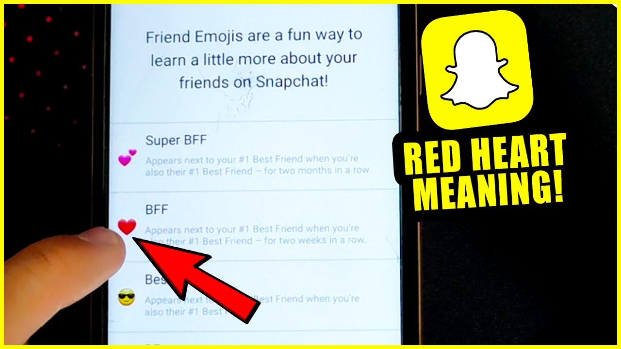 Значение красного сердца в Snapchat