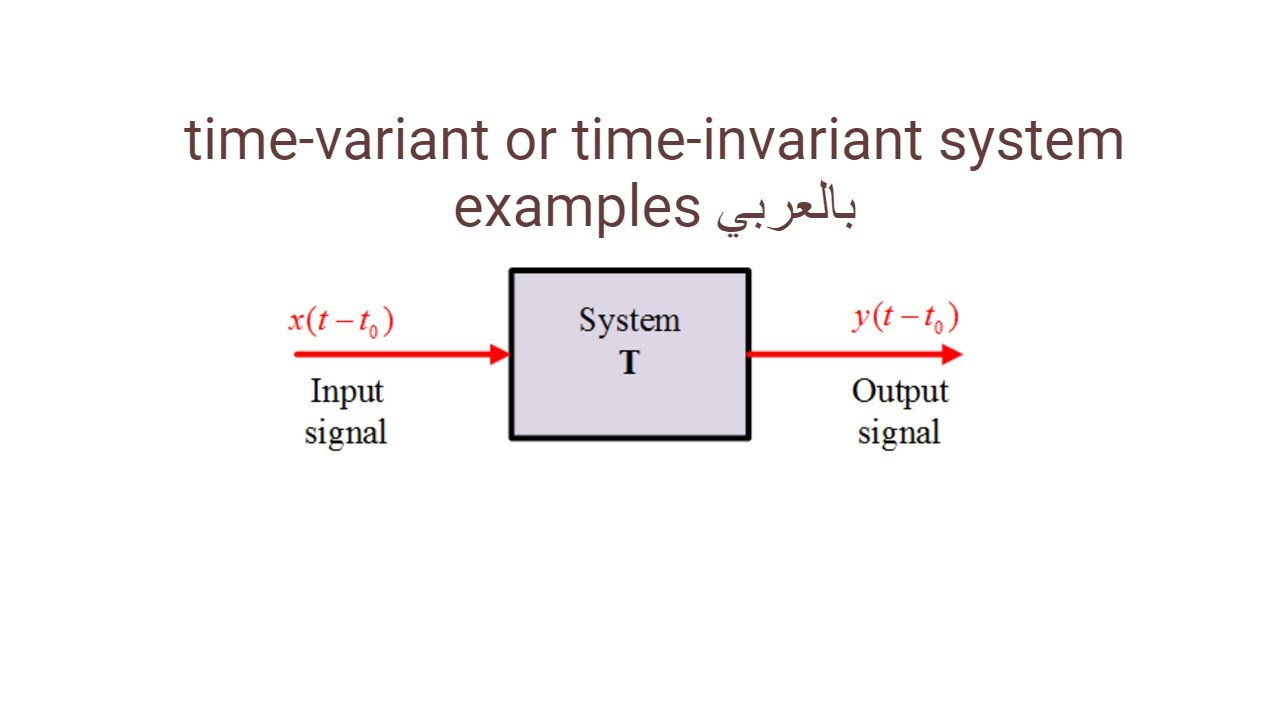 time-variant or time-invariant system examples بالعربي