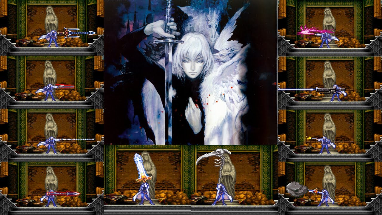 Castlevania Aria of Sorrow - All Weapons Showcase