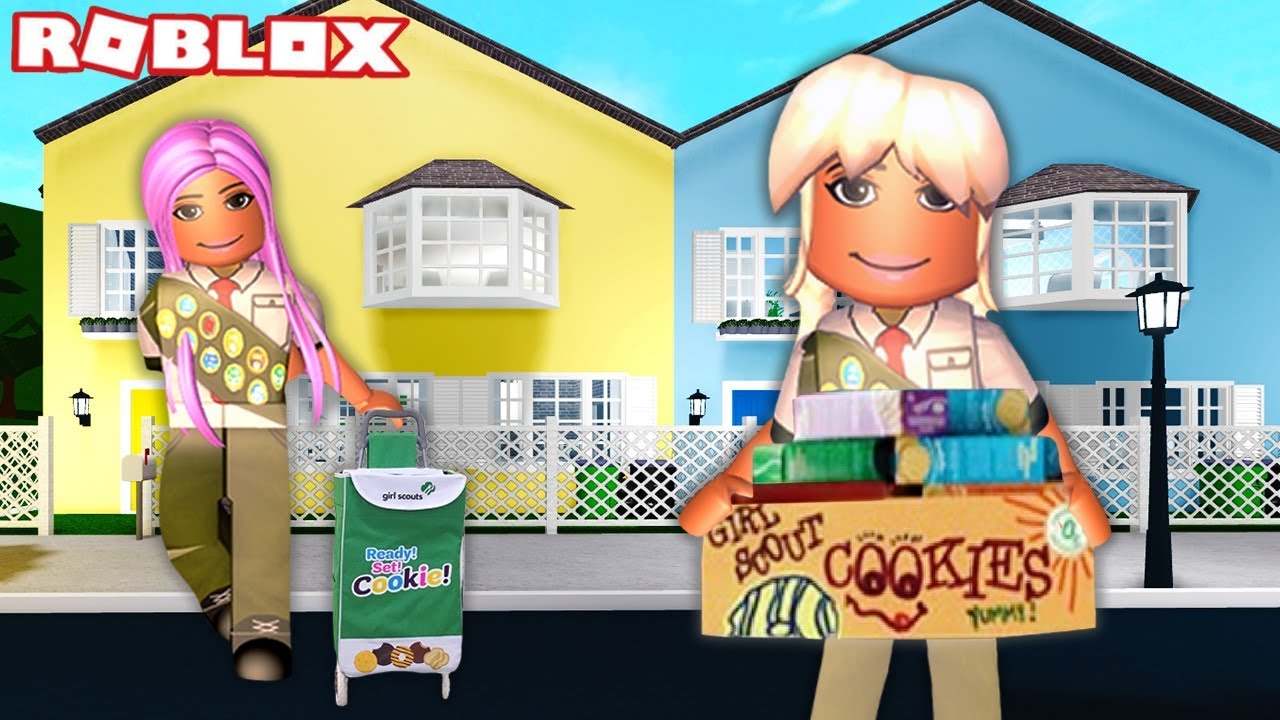 SELLING GIRL SCOUT COOKIES IN BLOXBURG | Roblox Roleplay