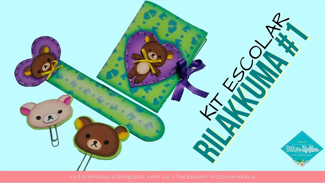 Como hacer UTILES ESCOLARES KAWAII en FOAMI Rilakkuma No 1