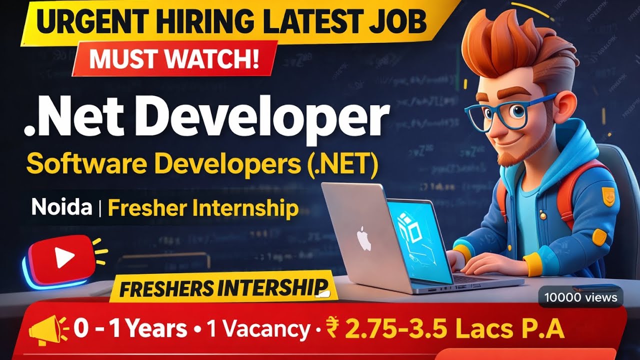 #latest #Asp .Net developer Developer Jobs for Fresher | 0-1 Year Experience | #Urgent Hiring 