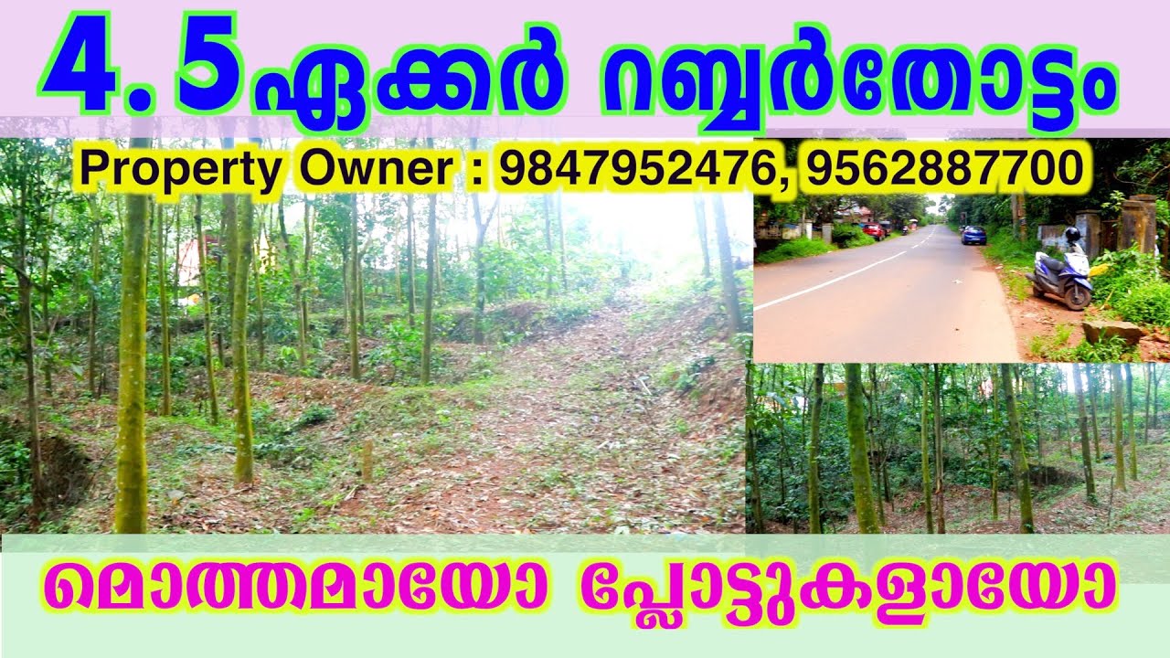 Rubber plantation for sale in Kottayam | Properties in Kottayam  | JAYAKUMAR KTM 21 09 2021 UNNI