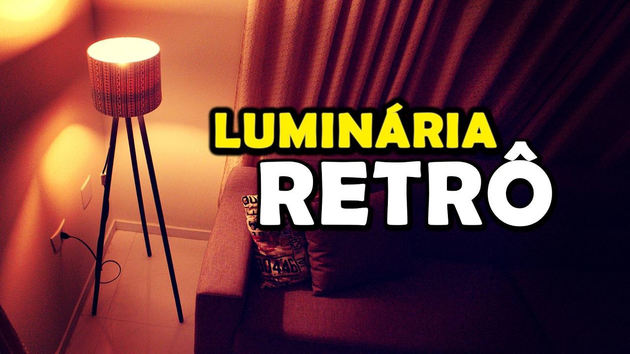 COMO FAZER CÚPULA DE ABAJUR? DIY LUMINÁRIA RETRÔ COM CABO DE VASSOURA