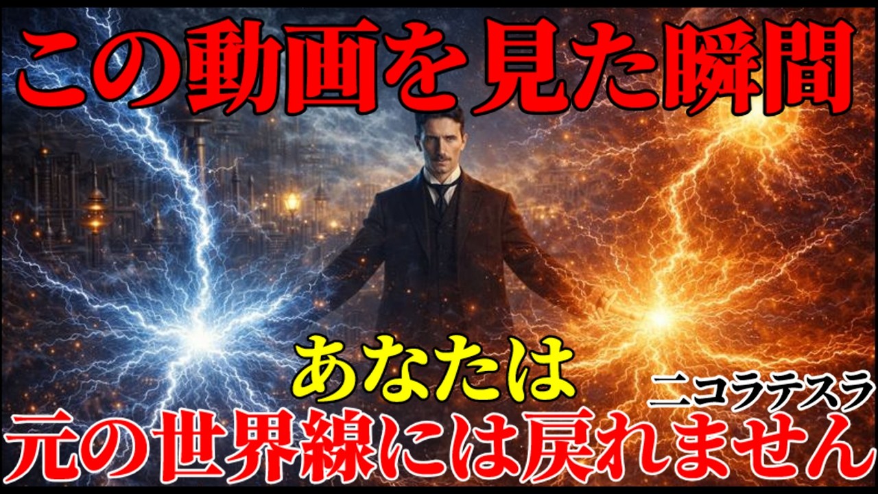 【二コラ・テスラ】この動画を見た瞬間、あなたは元の世界線には戻れません。すでにタイムラインが分岐しています｜周波数｜名言｜偉人｜成功哲学｜人生
