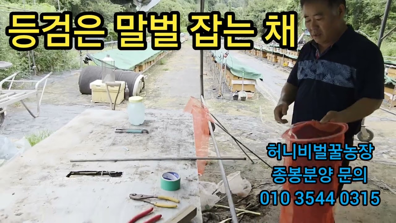 등검은 말벌 잡는 채 [허니비벌꿀농장] 설규학 010 3544 0315
